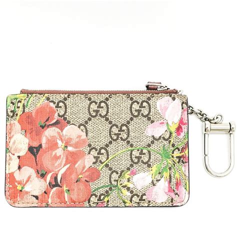 gucci blooms key case pink|Gucci keyrings for women.